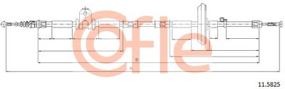 Cable Pull, parking brake COFLE 92.11.5825