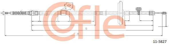 COFLE 92.11.5827 Cable Pull, parking brake