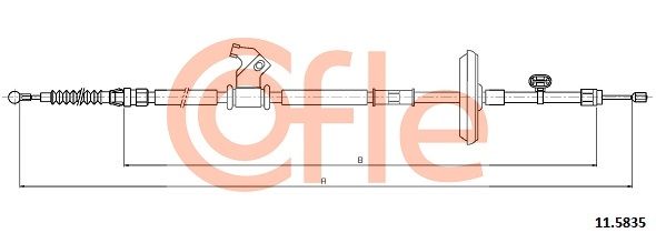 COFLE 92.11.5835 Cable Pull, parking brake