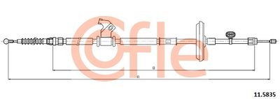Cable Pull, parking brake COFLE 92.11.5835