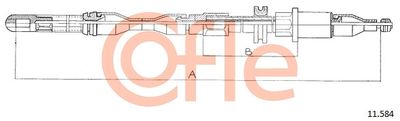 Cable Pull, parking brake COFLE 92.11.584