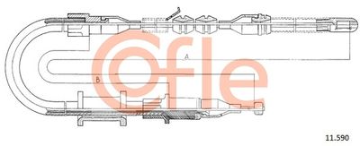 Cable Pull, parking brake COFLE 92.11.590
