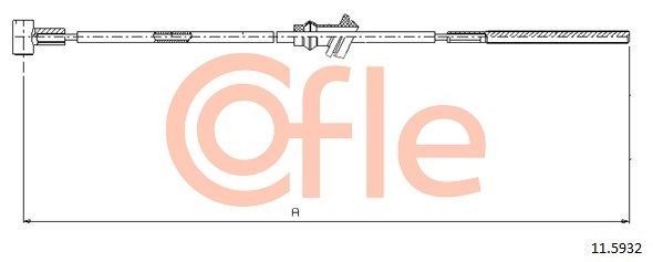 COFLE 92.11.5932 Cable Pull, parking brake