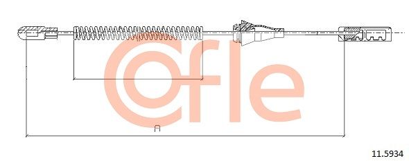 COFLE 92.11.5934 Cable Pull, parking brake
