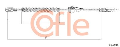 Cable Pull, parking brake COFLE 92.11.5934