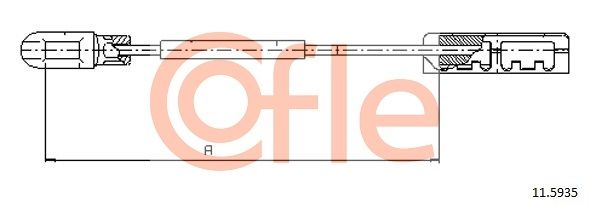 COFLE 92.11.5935 Cable Pull, parking brake