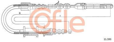 Cable Pull, parking brake COFLE 92.11.593