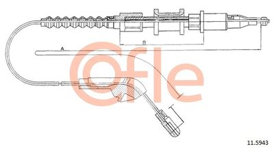 Cable Pull, parking brake COFLE 92.11.5943