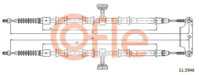 Cable Pull, parking brake COFLE 92.11.5946