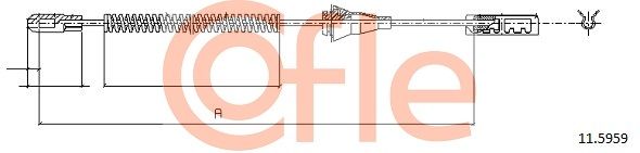 COFLE 92.11.5959 Cable Pull, parking brake