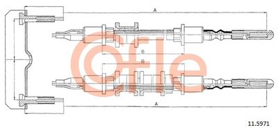 Cable Pull, parking brake COFLE 92.11.5971