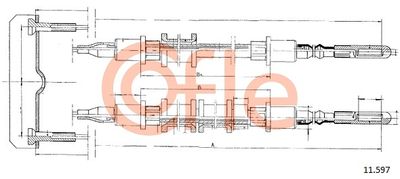 Cable Pull, parking brake COFLE 92.11.597