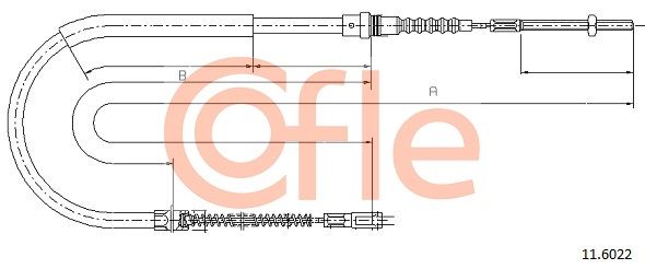 COFLE 92.11.6022 Cable Pull, parking brake
