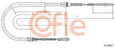 Cable Pull, parking brake COFLE 92.11.6022