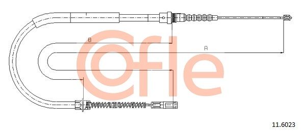 COFLE 92.11.6023 Cable Pull, parking brake