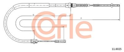 Cable Pull, parking brake COFLE 92.11.6025