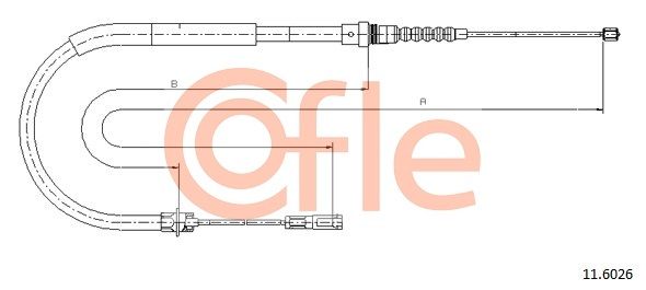 COFLE 92.11.6026 Cable Pull, parking brake