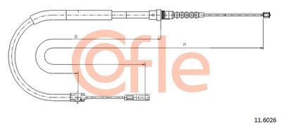 Cable Pull, parking brake COFLE 92.11.6026