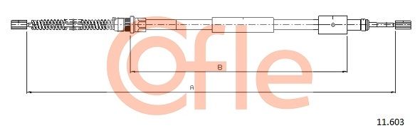 COFLE 92.11.603 Cable Pull, parking brake