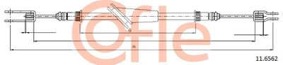Cable Pull, parking brake COFLE 92.11.6562