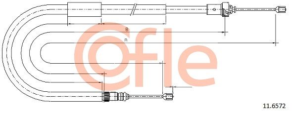 COFLE 92.11.6572 Cable Pull, parking brake