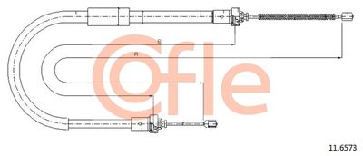 Cable Pull, parking brake COFLE 92.11.6573