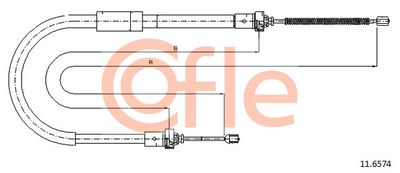 Cable Pull, parking brake COFLE 92.11.6574