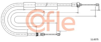 Cable Pull, parking brake COFLE 92.11.6575