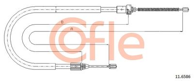 Cable Pull, parking brake COFLE 92.11.6586