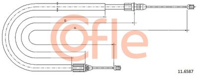 Cable Pull, parking brake COFLE 92.11.6587