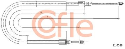 Cable Pull, parking brake COFLE 92.11.6588