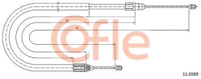 Cable Pull, parking brake COFLE 92.11.6589