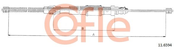 COFLE 92.11.6594 Cable Pull, parking brake