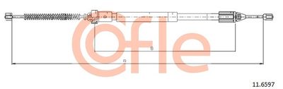Cable Pull, parking brake COFLE 92.11.6597