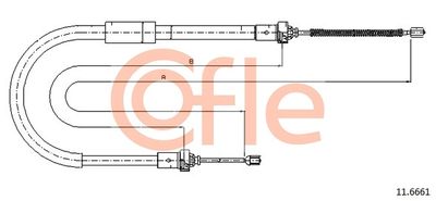 Cable Pull, parking brake COFLE 92.11.6661