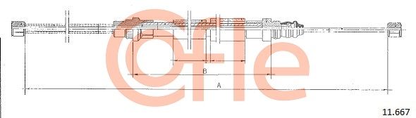 COFLE 92.11.667 Cable Pull, parking brake
