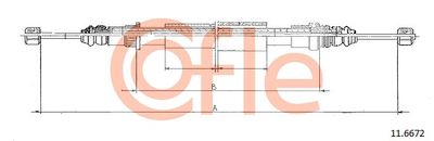 Cable Pull, parking brake COFLE 92.11.6672