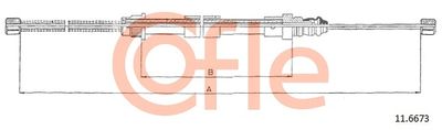 Cable Pull, parking brake COFLE 92.11.6673