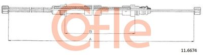 Cable Pull, parking brake COFLE 92.11.6674
