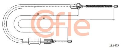 Cable Pull, parking brake COFLE 92.11.6675