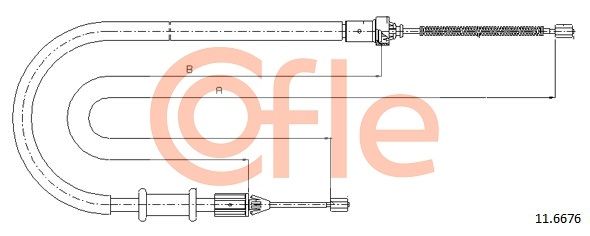 COFLE 92.11.6676 Cable Pull, parking brake