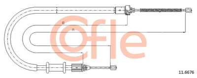 Cable Pull, parking brake COFLE 92.11.6676