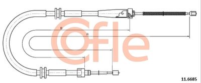 Cable Pull, parking brake COFLE 92.11.6685