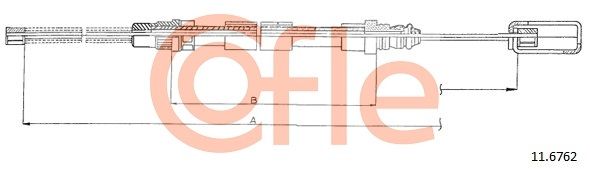 COFLE 92.11.6762 Cable Pull, parking brake