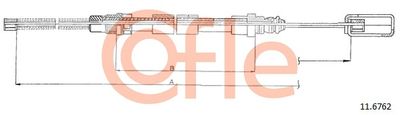 Cable Pull, parking brake COFLE 92.11.6762
