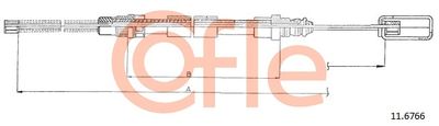 Cable Pull, parking brake COFLE 92.11.6766