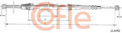 Cable Pull, parking brake COFLE 92.11.6792