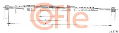 Cable Pull, parking brake COFLE 92.11.6793