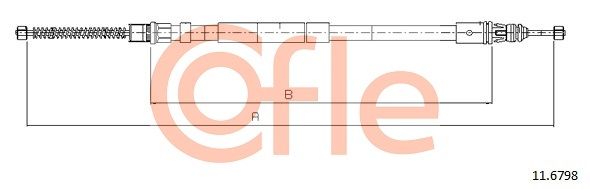 COFLE 92.11.6798 Cable Pull, parking brake