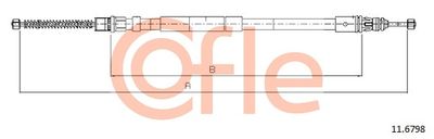 Cable Pull, parking brake COFLE 92.11.6798